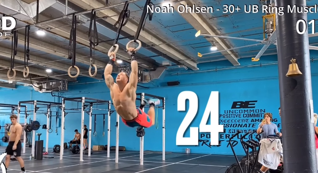 30 Ring Muscleups en 1mn34 pour Noah Ohlsen ! Wodnews