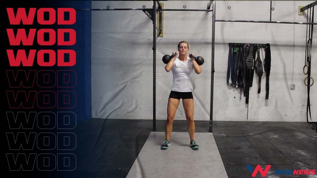 wod crossfit double kb db thruster