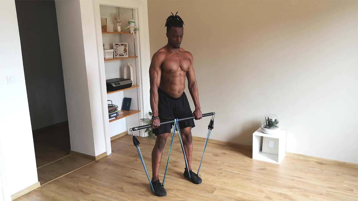 Kit d'Elastiques de Musculation avec Barre SmartWorkout