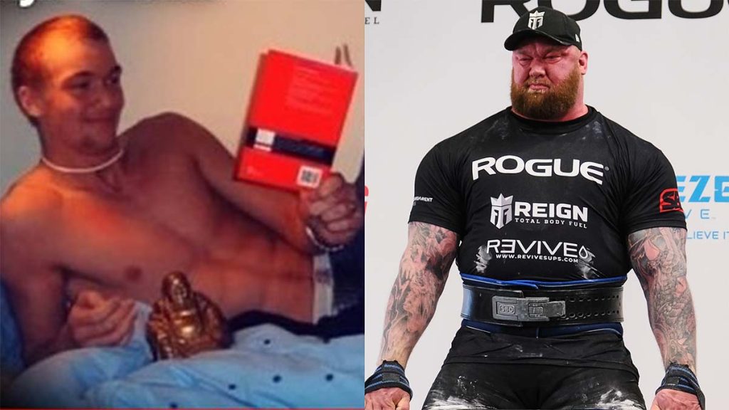 la transformation de hafthor bjornsson au fil du temps