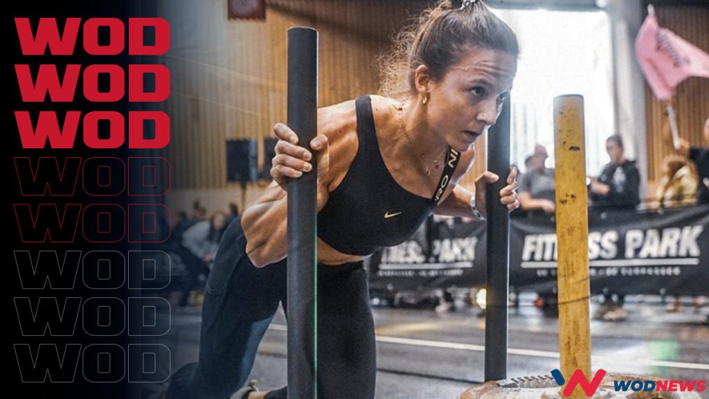 un WOD hyrox avec du sled push