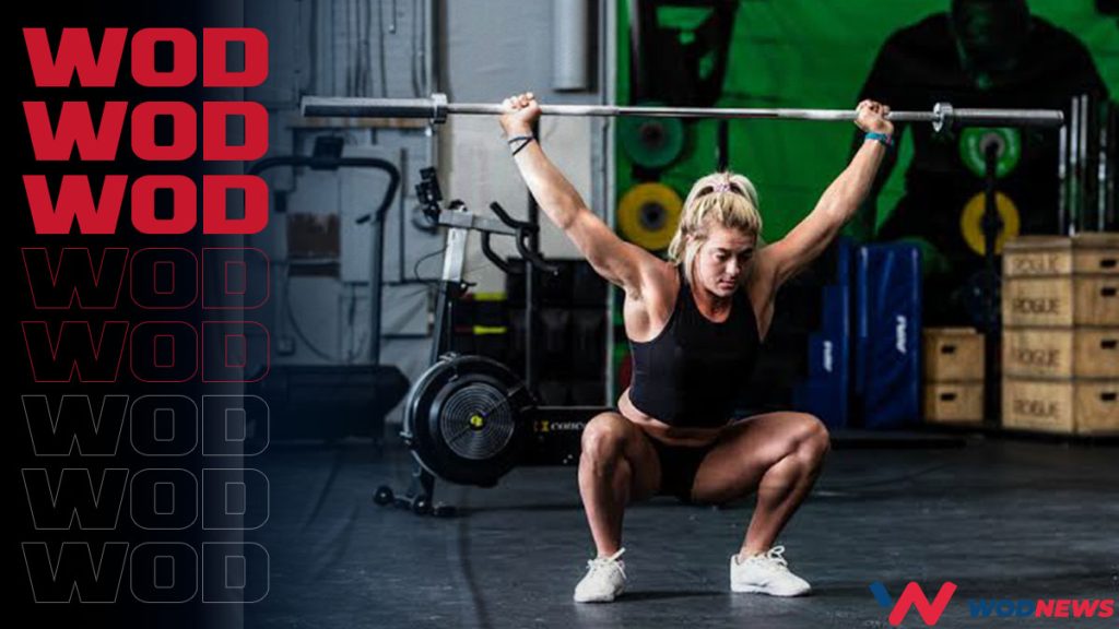 un wod de crossfit avec du sots press